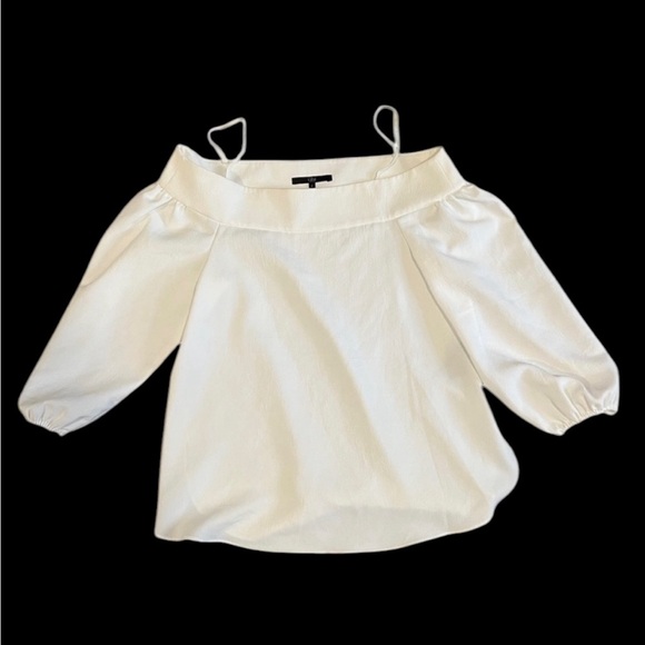 Tibi Tops - Tibi Off The Shoulder White Top